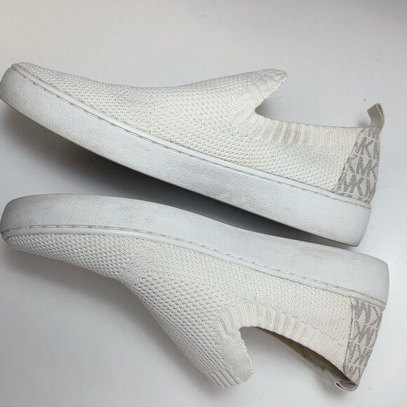 Michael Michael Kors Womens 6.5 Knitted Slip On Shoes Ivory Color - Picture 6 of 12